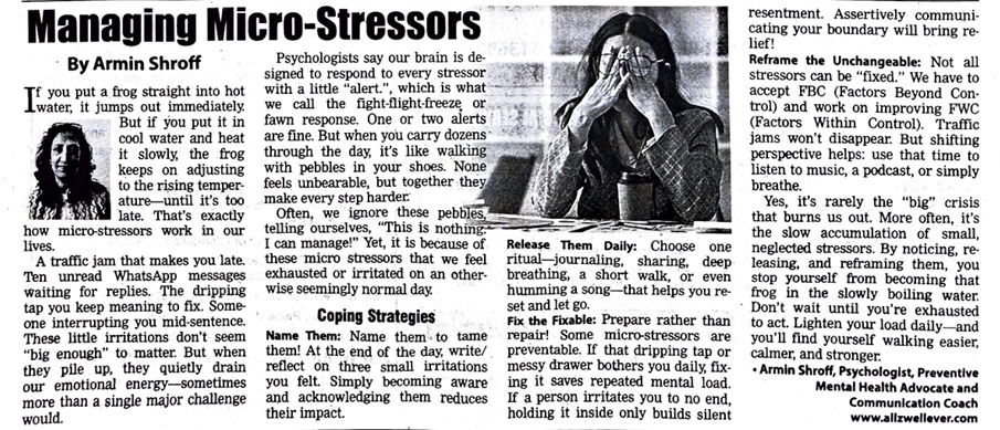 Managing Micro-Stressors